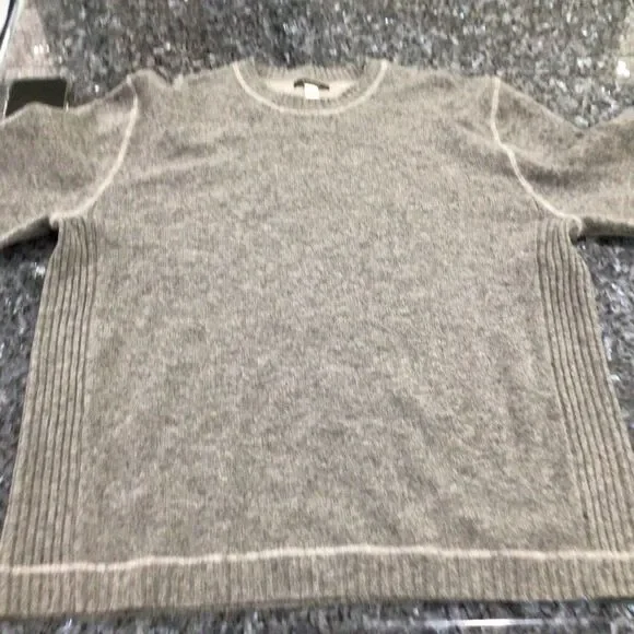 Men’s Express 100% Lambswool Grey Elbow Patch Sweater XL - Picture 4 of 9